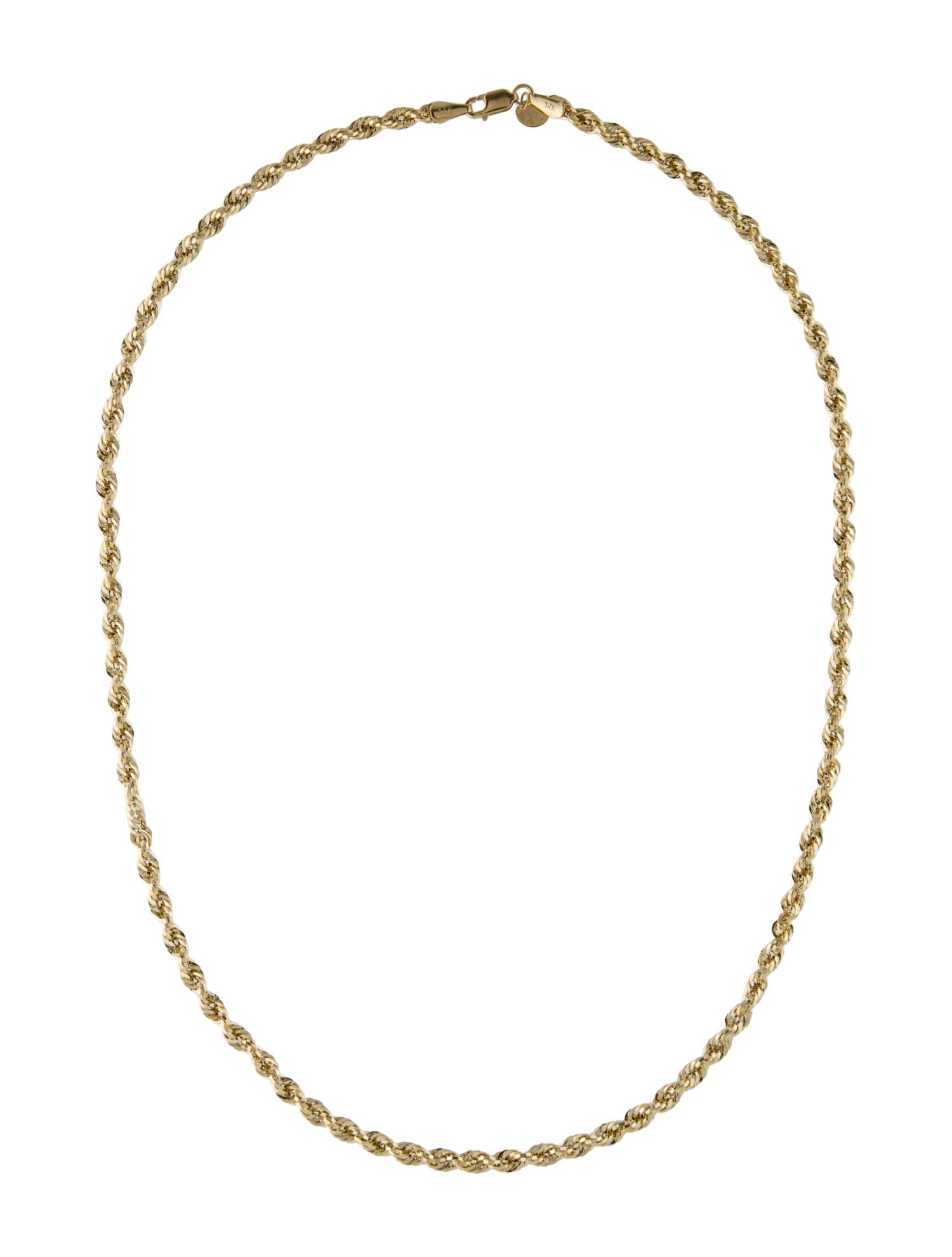 Necklace 14K Hollow Rope Chain