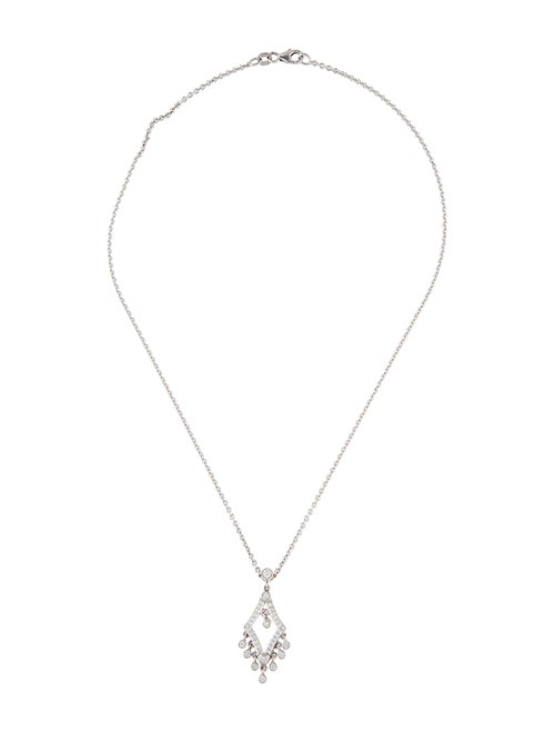 Necklace 18K Diamond Fringe Pendant Necklace