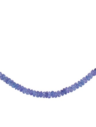 Necklace 18K Tanzanite Graduated Beaded Strand