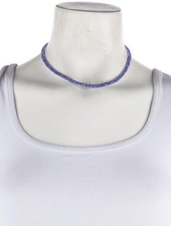 Necklace 18K Tanzanite Graduated Beaded Strand
