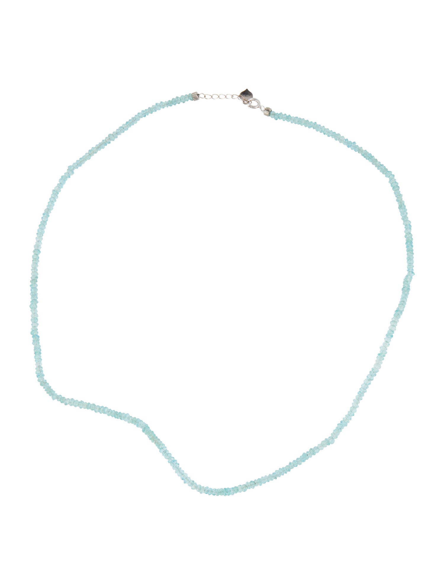 Necklace 18K Apatite Bead Strand Necklace