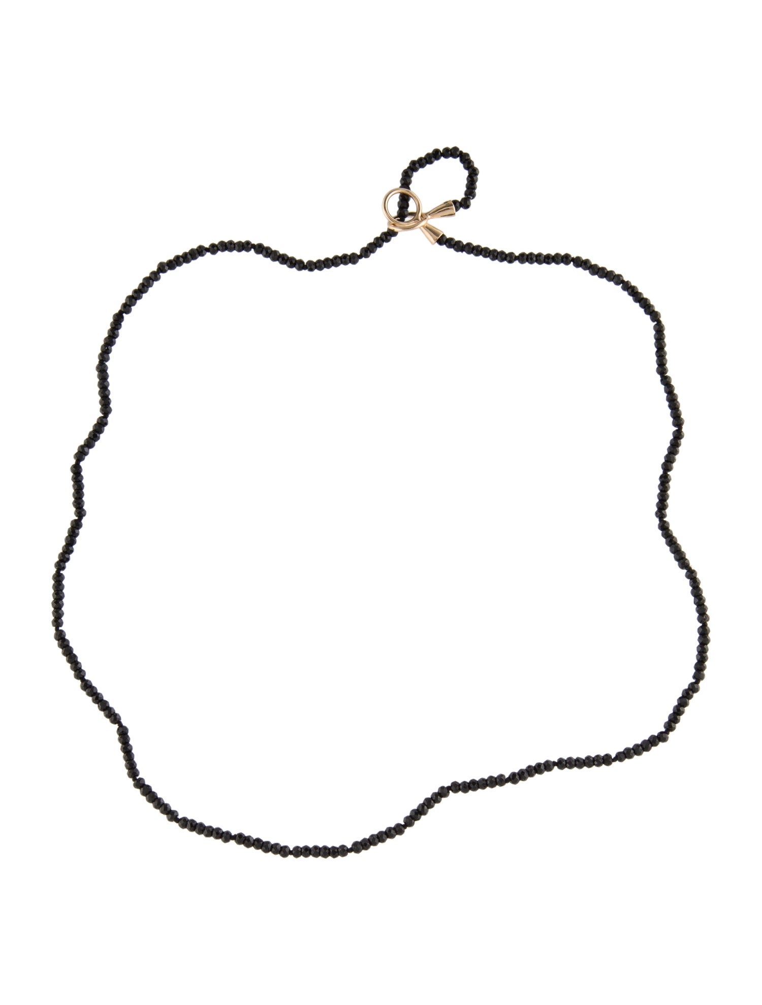 Necklace 14K Spinel Itty Bitty Black Strand