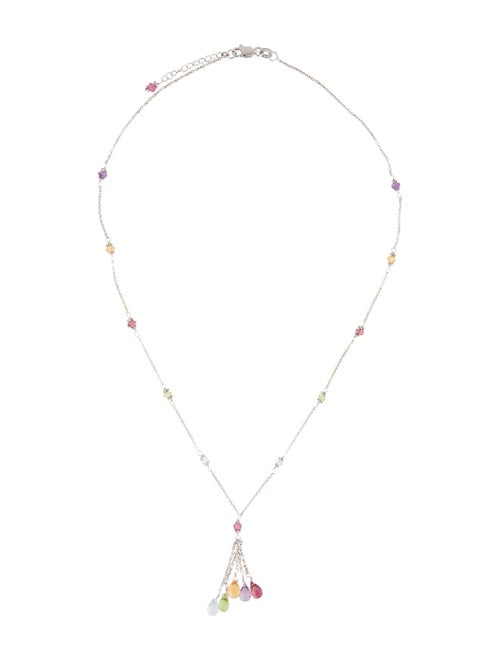 Necklace 14K Multistone Lavalier Necklace
