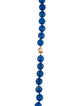 Necklace 14K Lapis Lazuli Bead & Corrugated Bead Strand Necklace