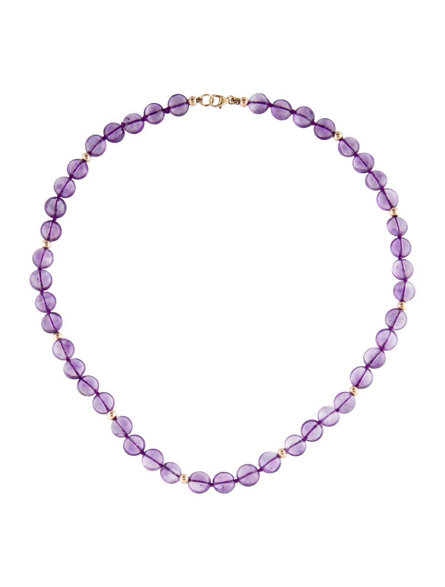 Necklace 14K Amethyst Bead Strand