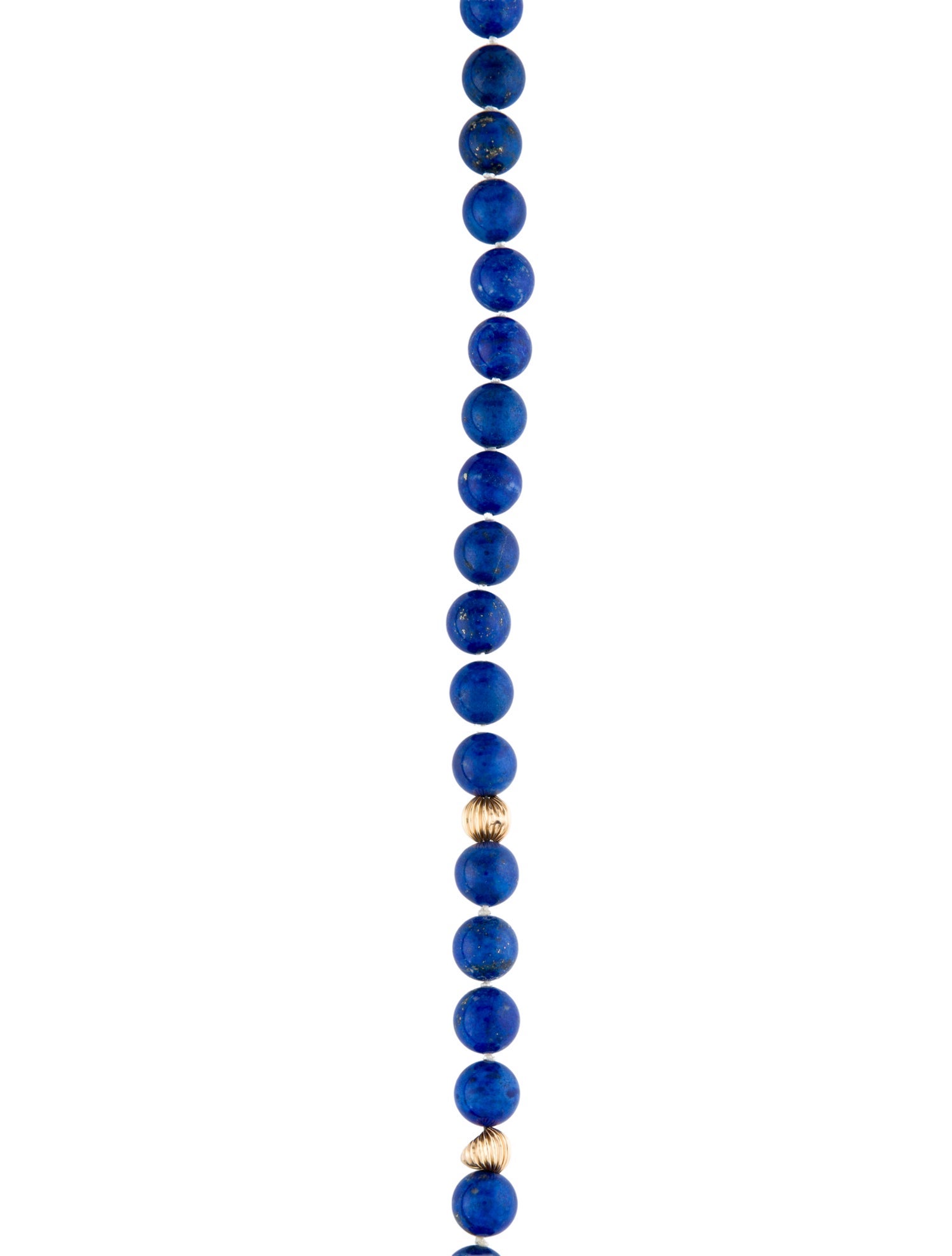 Necklace 14K & Lapis Lazuli Slip-On Bead Strand Necklace