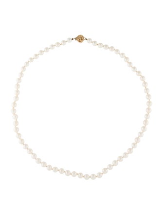 Necklace 14K Pearl Bead Strand Necklace
