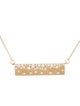 Necklace 14K Diamond Pavé Bar Pendant