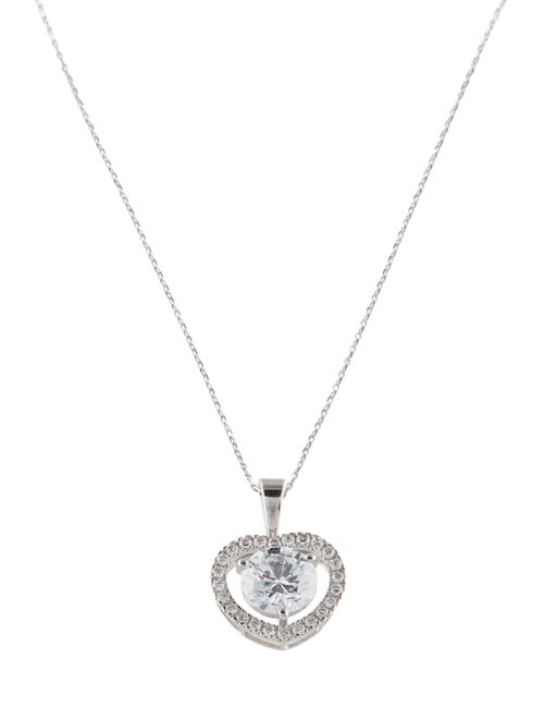 Necklace 14K 2.02ctw Lab-Grown Diamond Heart Pendant Necklace