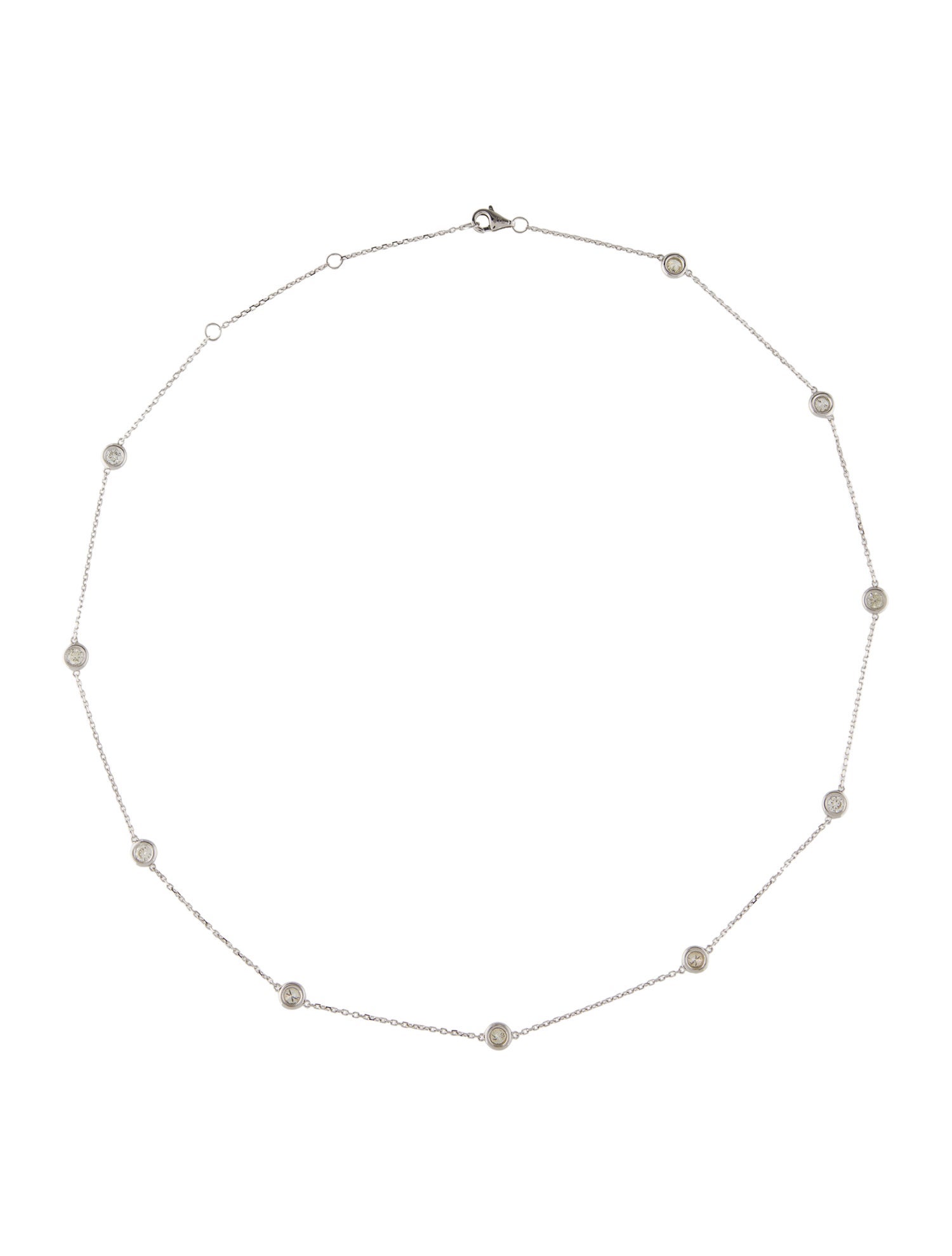 Necklace 14K Diamond Station Necklace