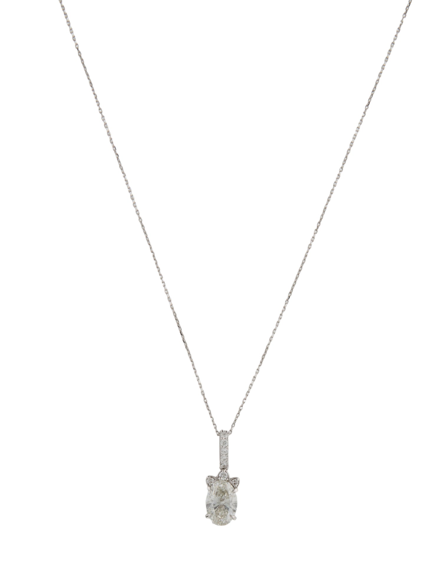 Necklace 14K 1.74ctw Lab-Grown Diamond Pendant Necklace