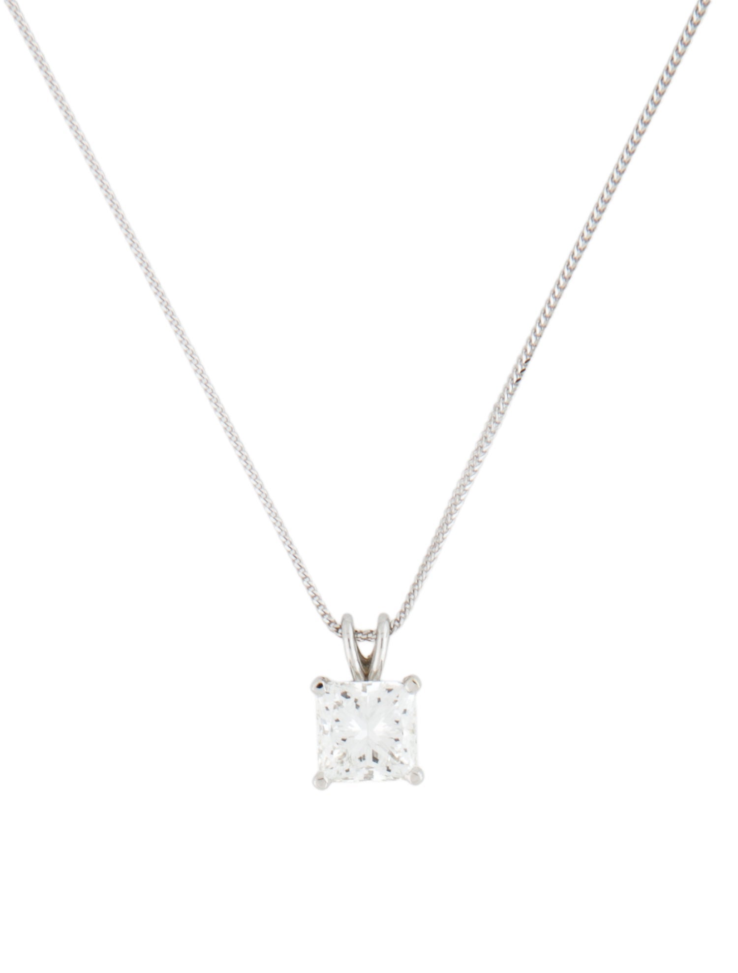 Necklace 14K 2.33ct Lab-Grown Diamond Solitaire Pendant Necklace