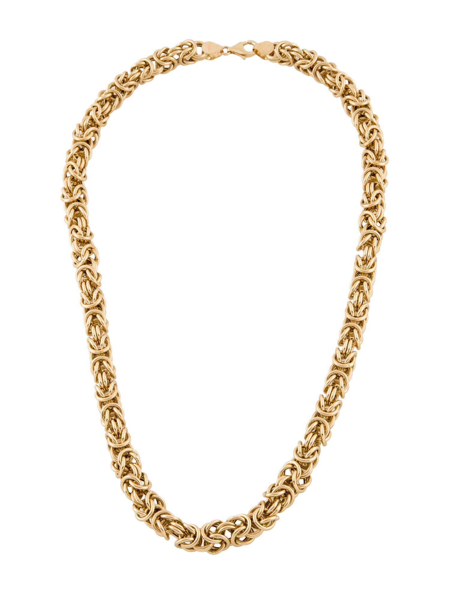 Necklace 18K Byzantine Link Chain Necklace