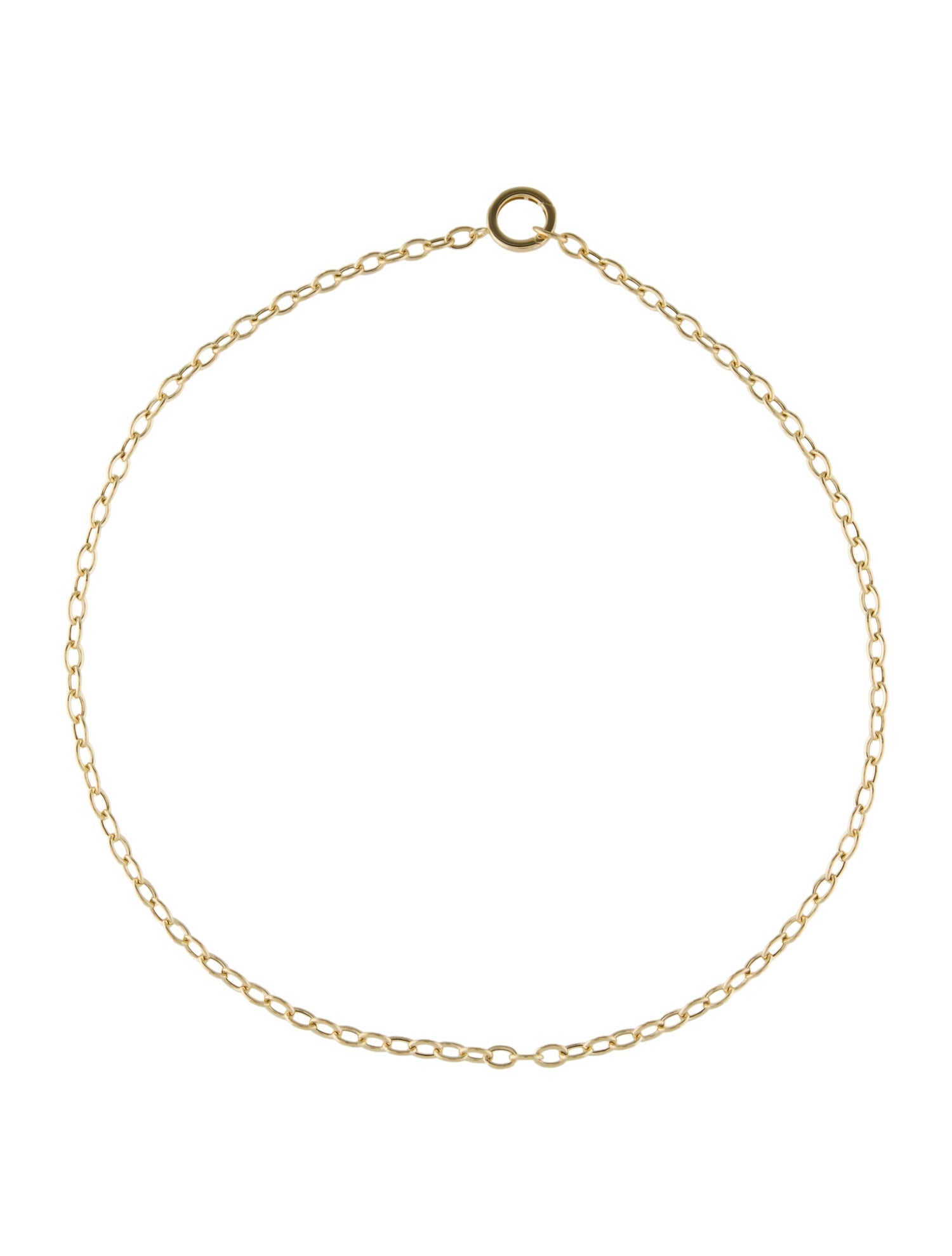 Necklace 14K Push Lock Charm Necklace