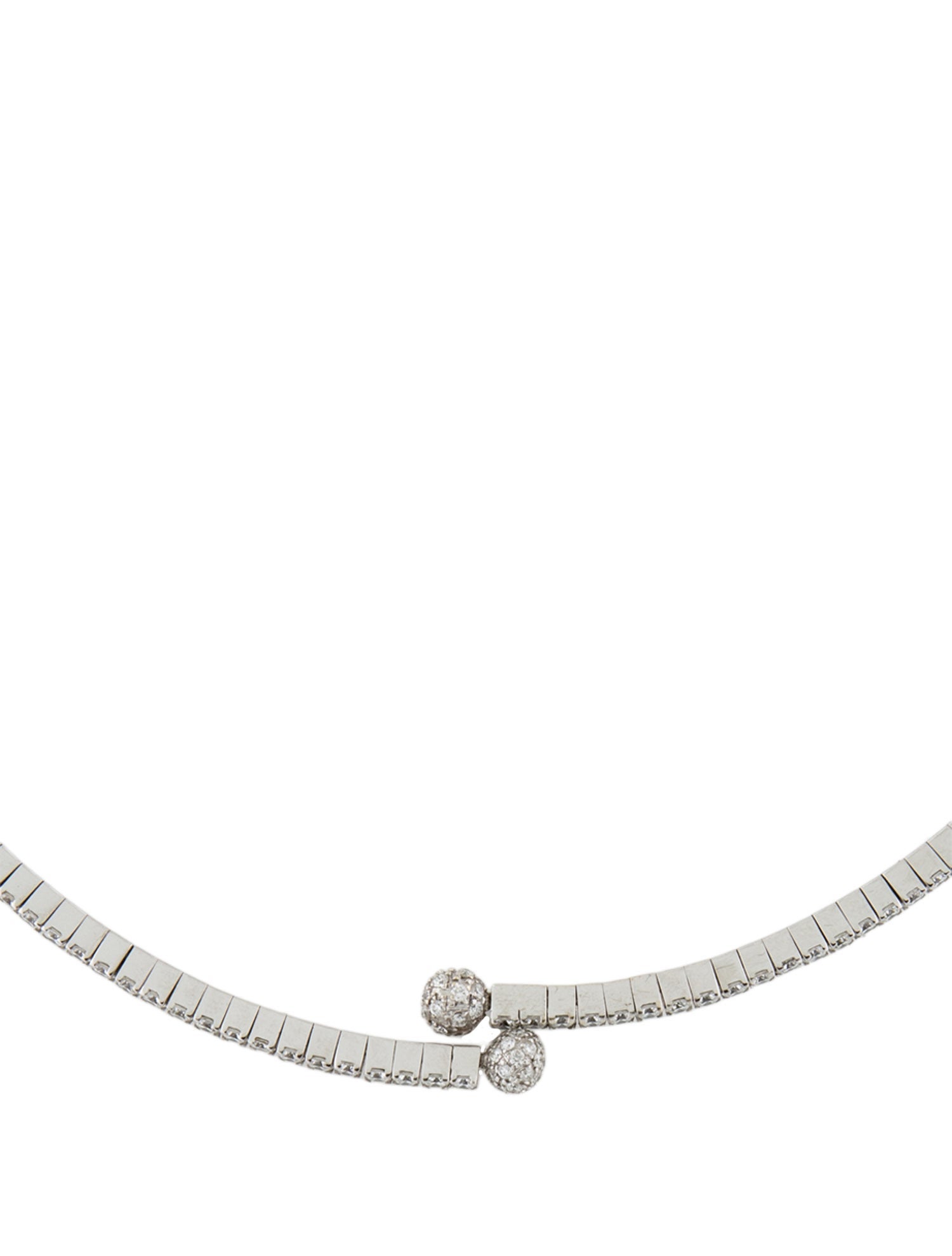 Necklace 14K 3.88ctw Diamond Flex Open Choker