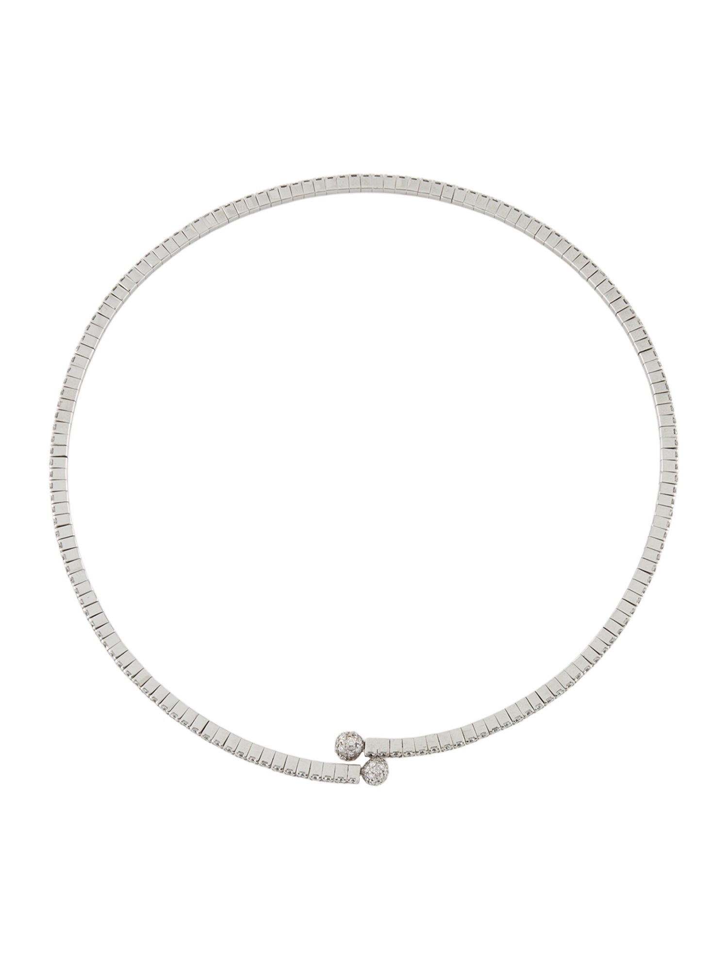 Necklace 14K 3.88ctw Diamond Flex Open Choker