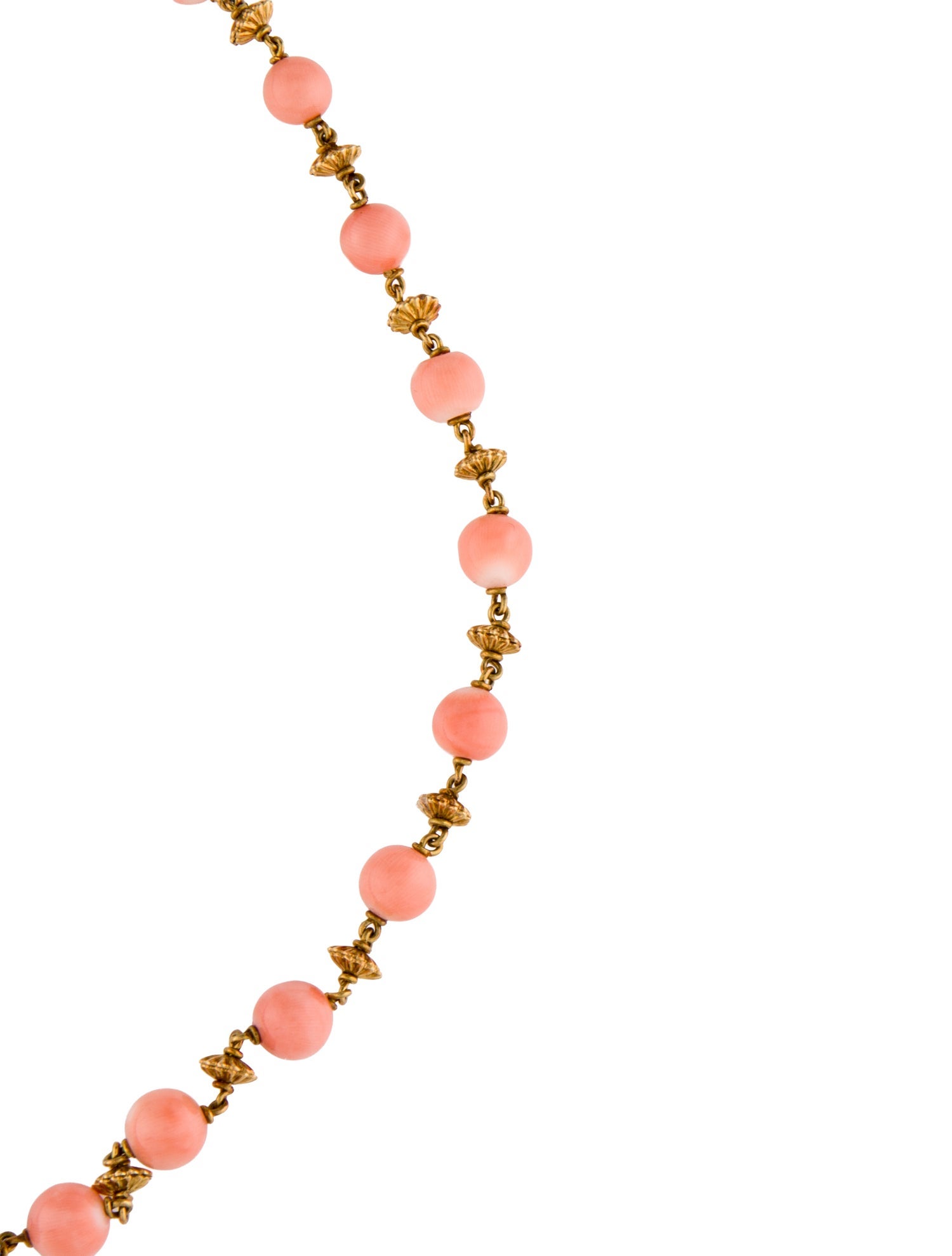 Necklace 18K Coral Bead Necklace