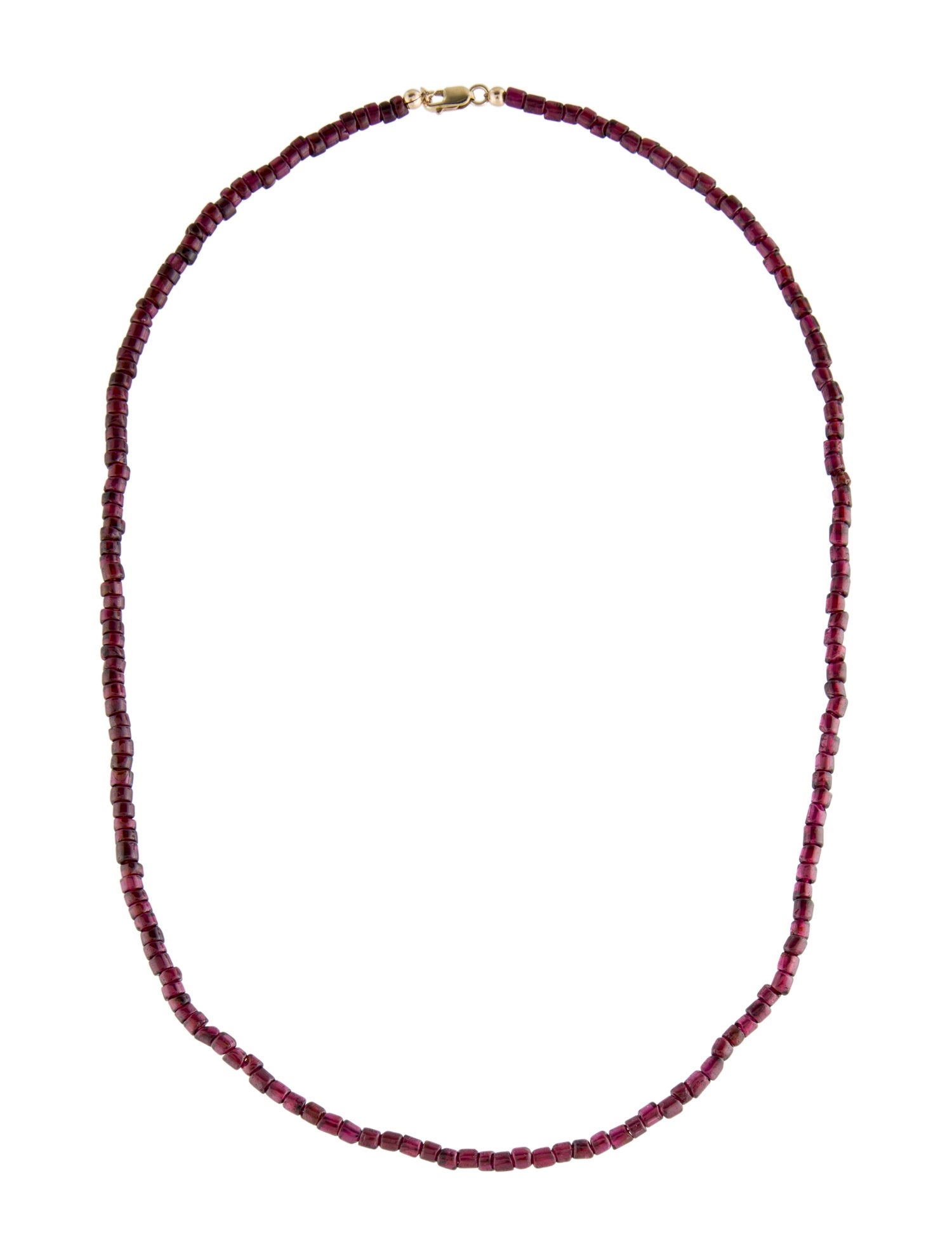 Necklace 14K Garnet Bead Strand Necklace