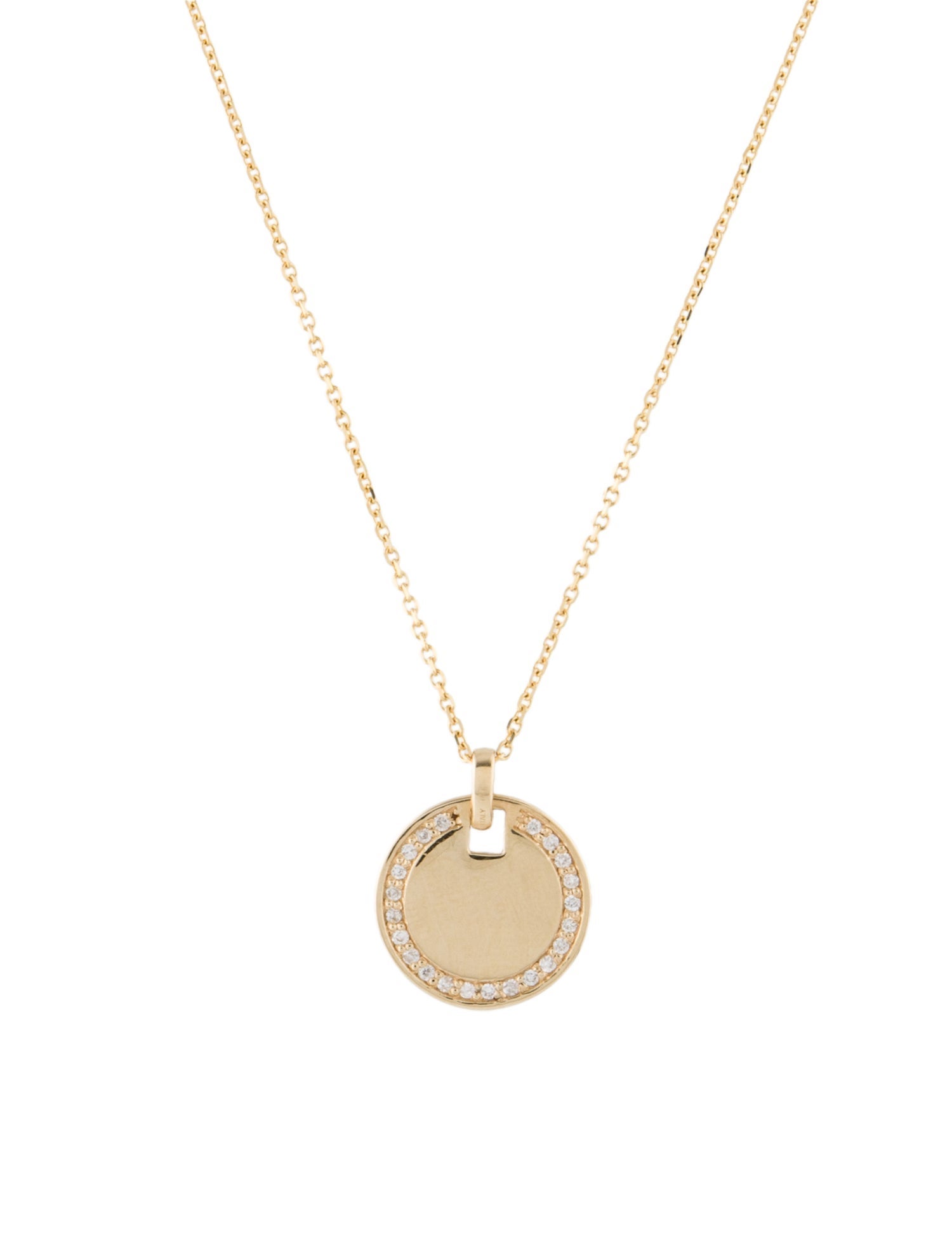 Necklace 14K Diamond Circle Pendant