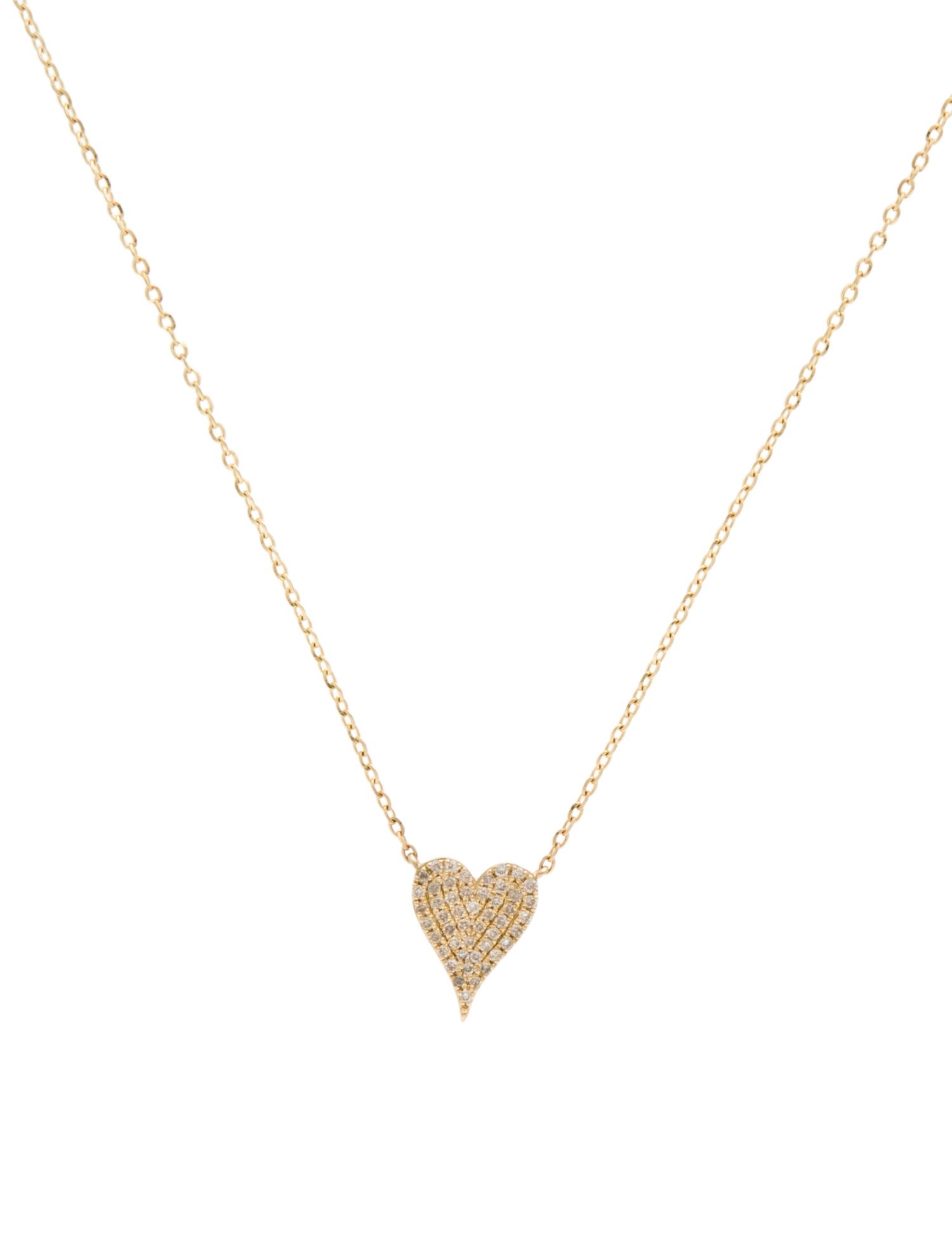 Necklace 14K Diamond Heart Pendant Necklace