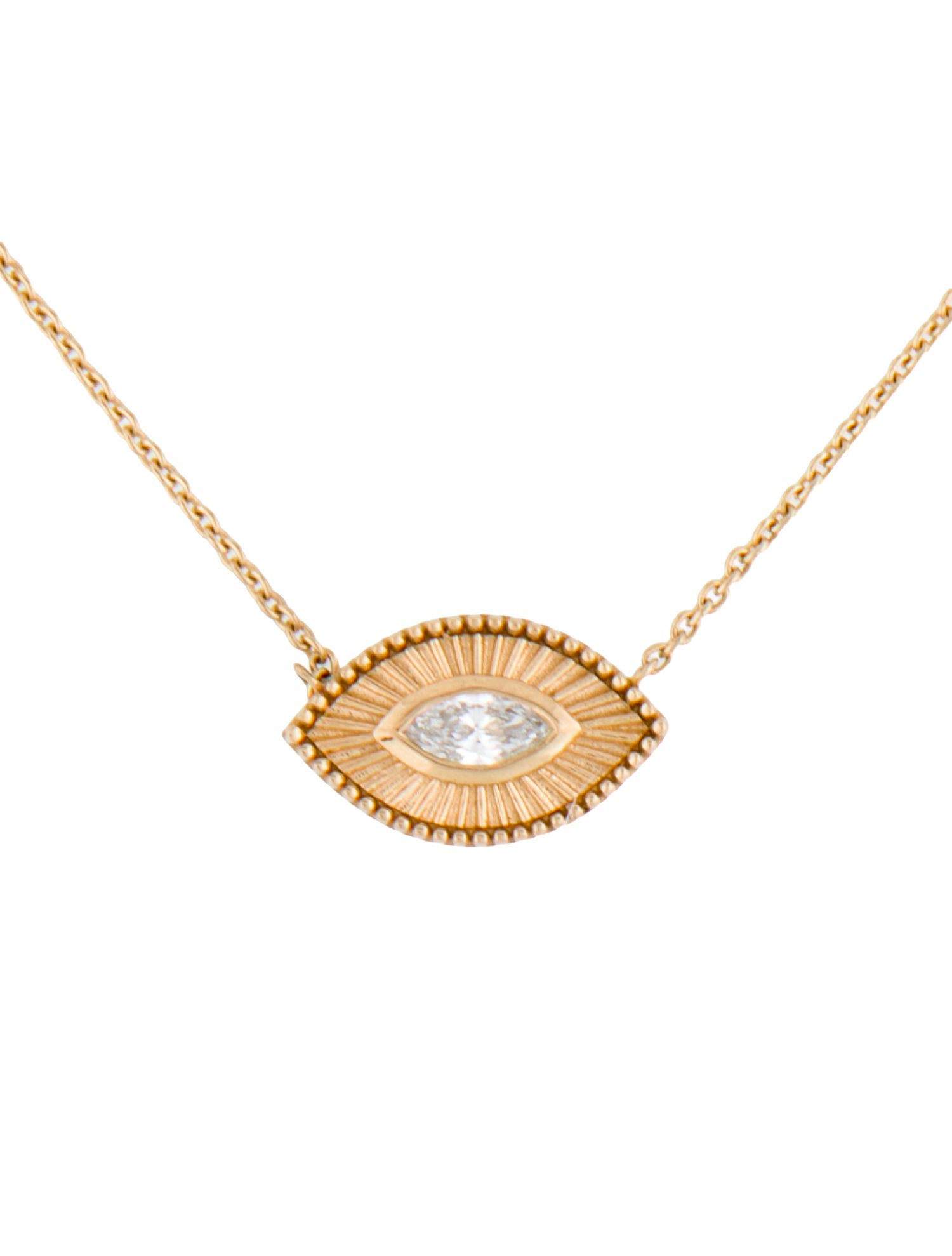 Necklace 18K Diamond Evil Eye Stackable Pendant Necklace