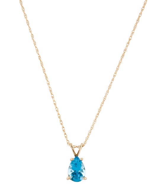 Necklace 14K Topaz Pendant Necklace