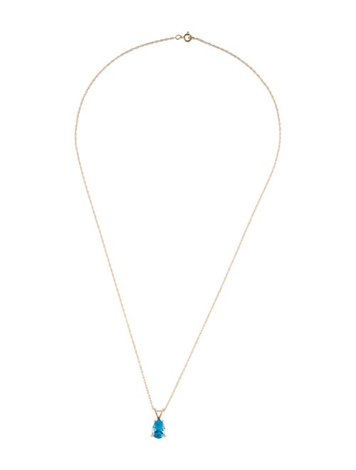 Necklace 14K Topaz Pendant Necklace