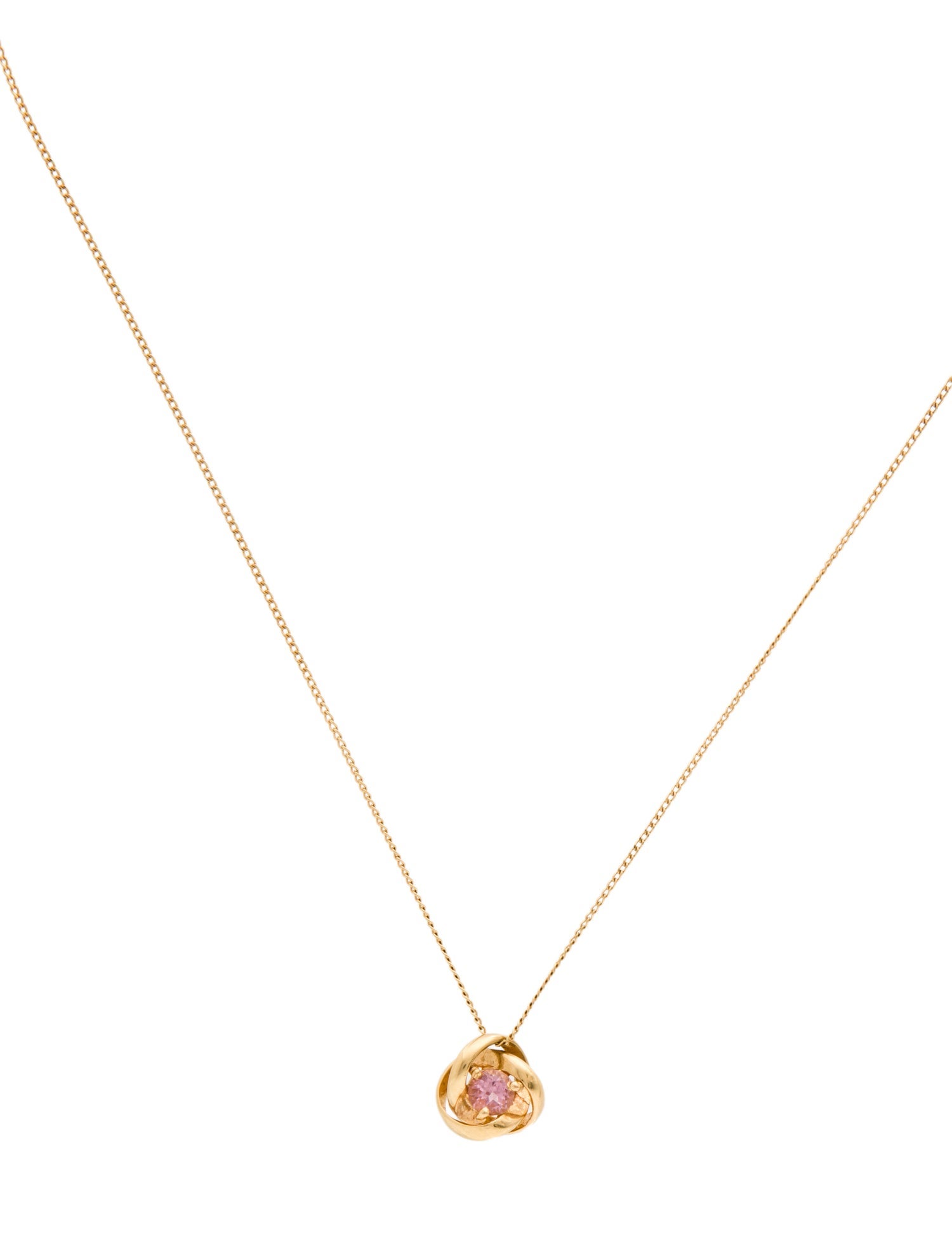 Necklace 18K Tourmaline Pendant Necklace