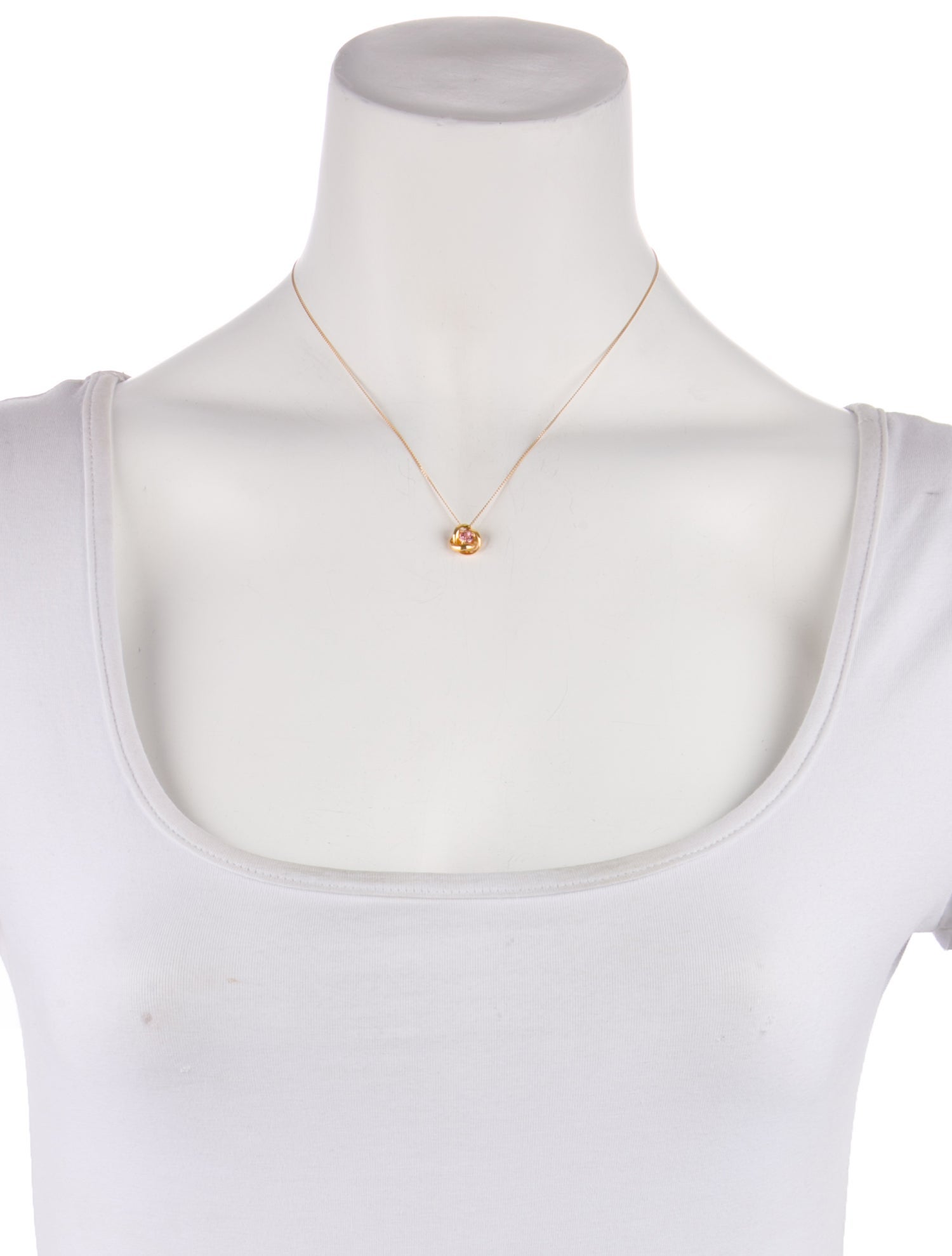 Necklace 18K Tourmaline Pendant Necklace