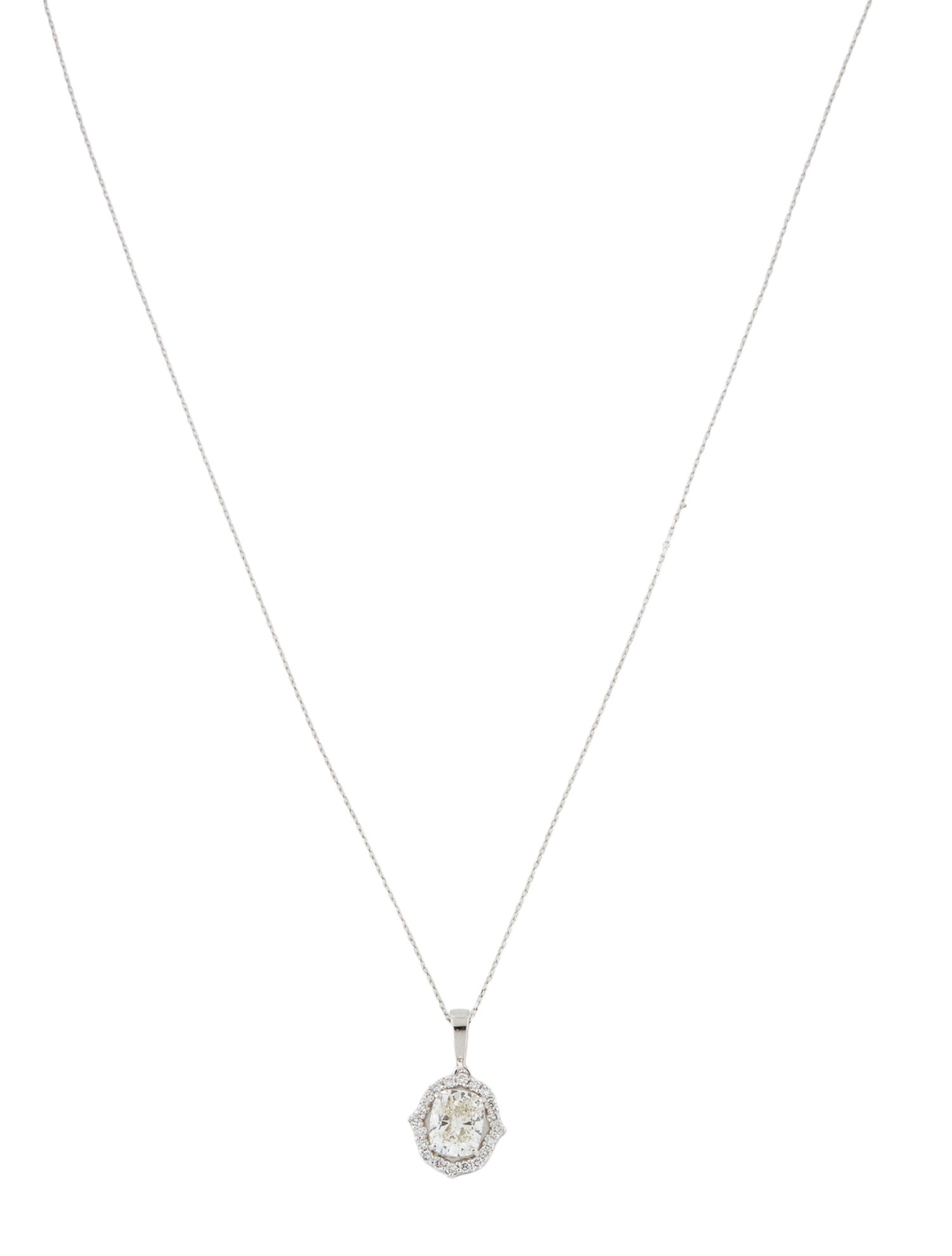 Necklace 14K 1.46ctw Lab-Grown Diamond Pendant Necklace