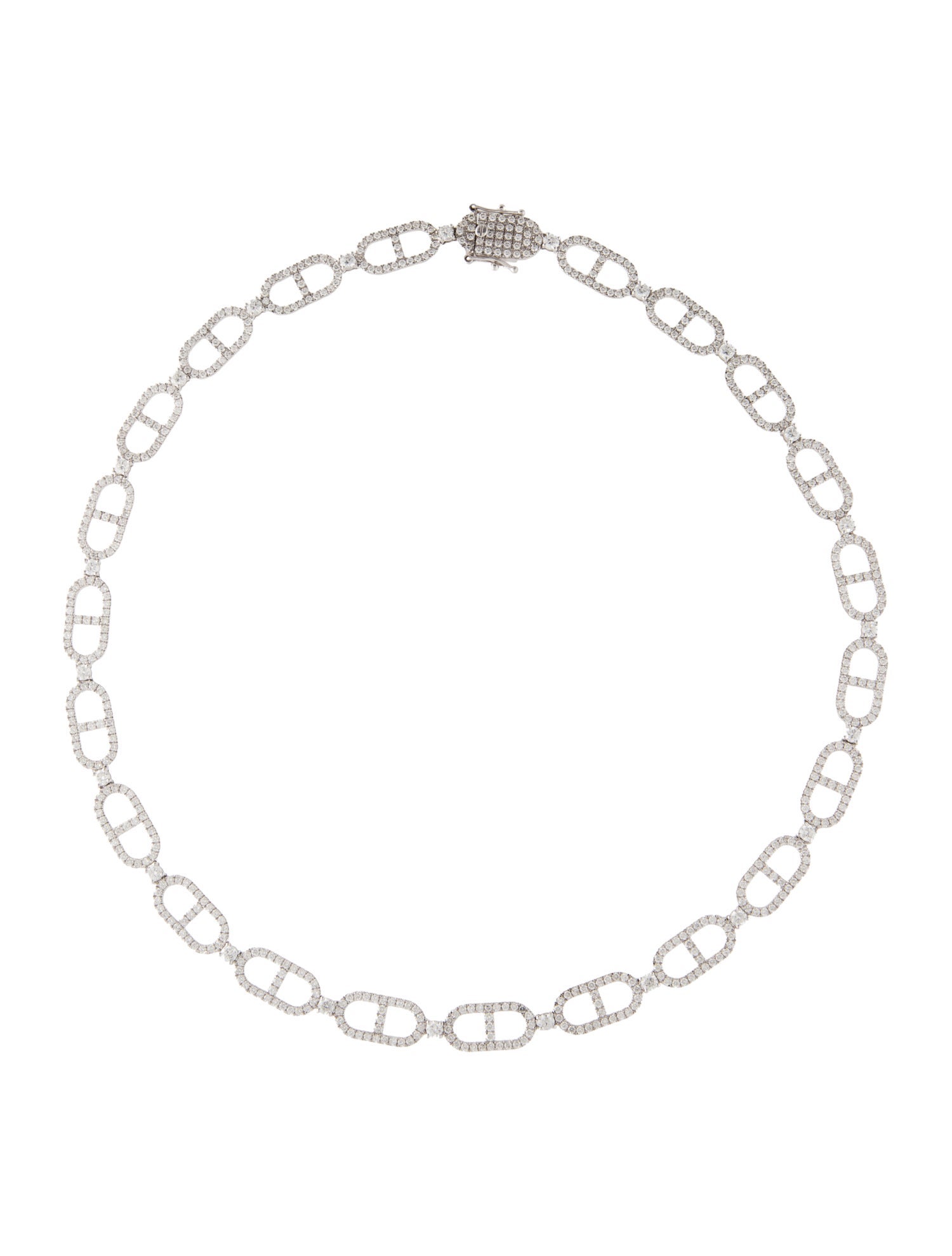 Necklace 14K 8.62ctw Diamond Chain Link Necklace