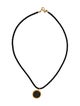 Coomi 24K Coin Pendant w/ Unbranded 14K Leather Cord Necklace