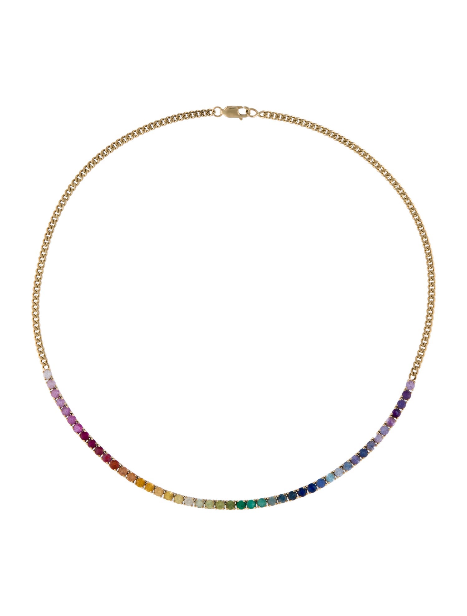 Necklace 14K Multistone Collar