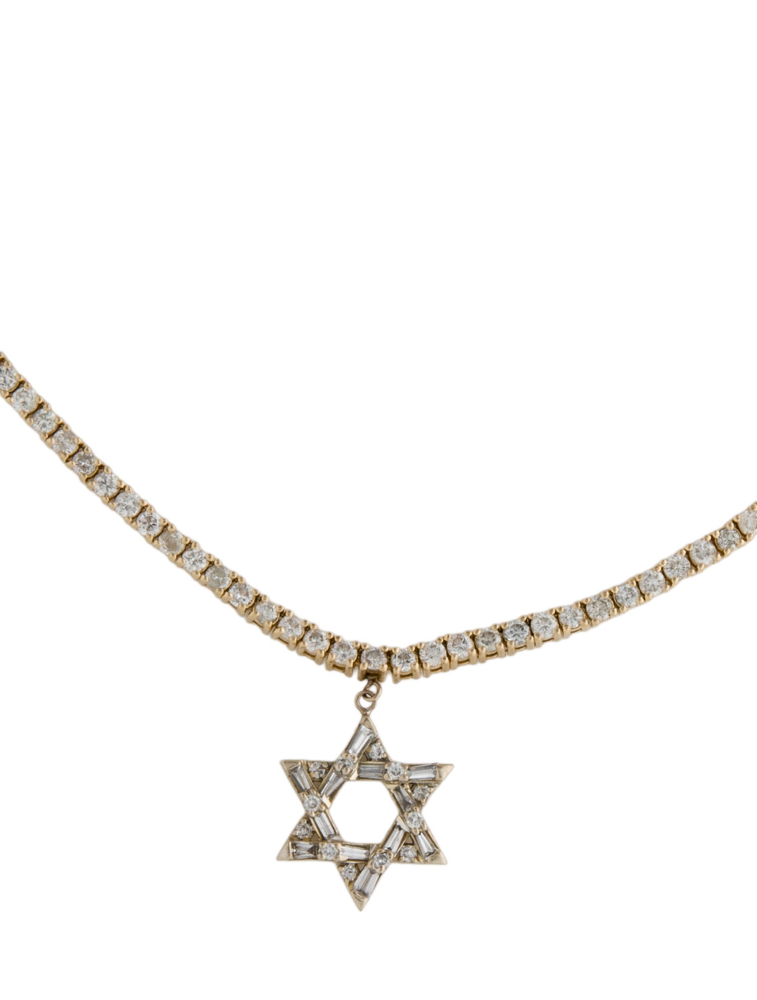Necklace 14K 3.81ctw Diamond Star of David Necklace