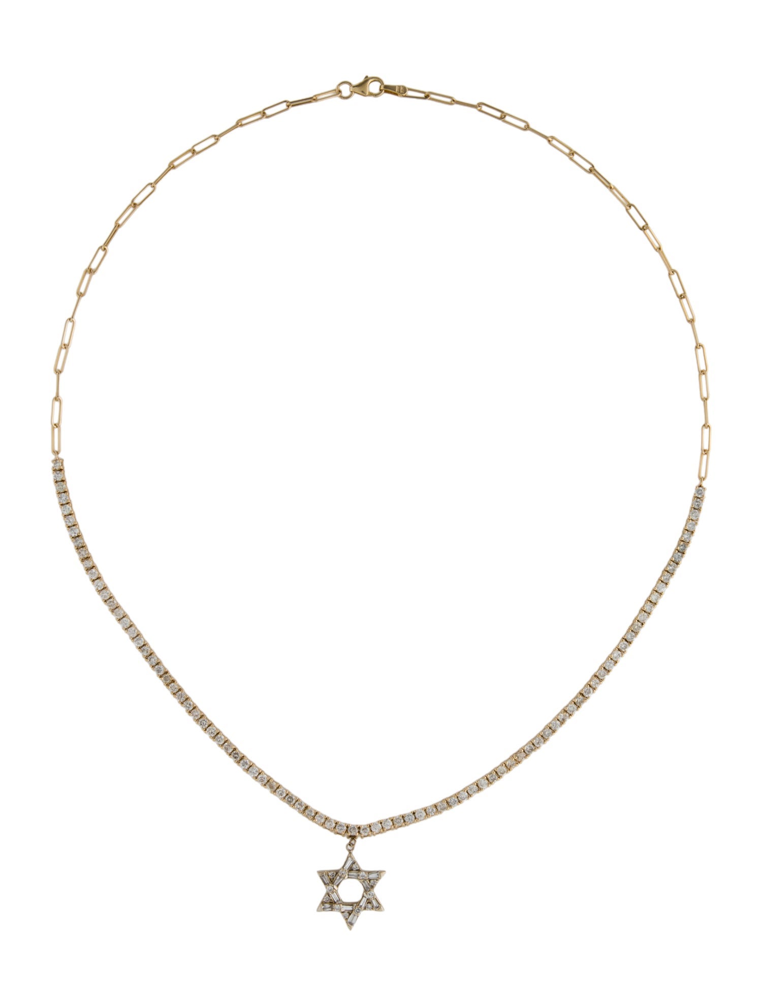 Necklace 14K 3.81ctw Diamond Star of David Necklace