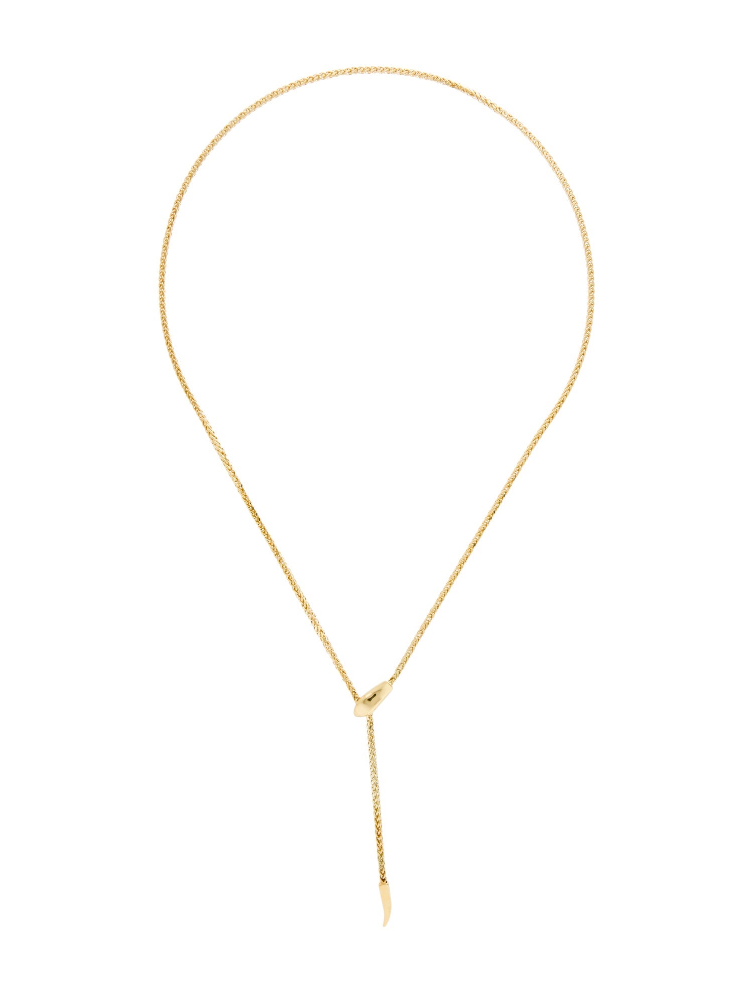 Necklace 14K Snake Lariat