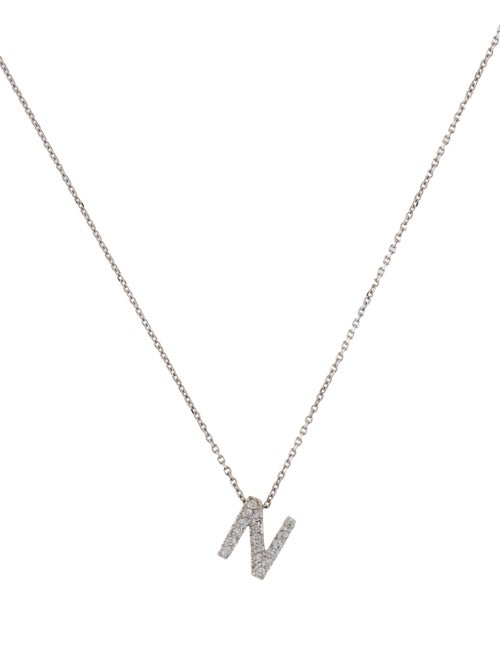 KC Designs 14K Diamond Block Initial 'N' Pendant Necklace