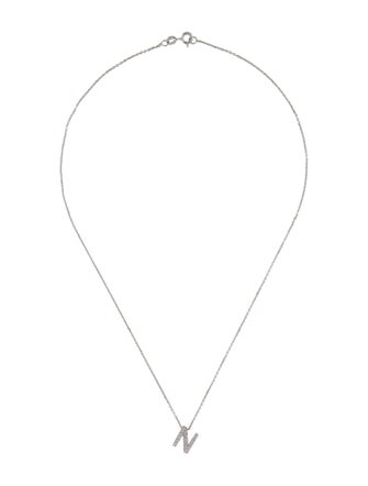 KC Designs 14K Diamond Block Initial 'N' Pendant Necklace