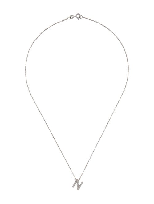 KC Designs 14K Diamond Block Initial 'N' Pendant Necklace