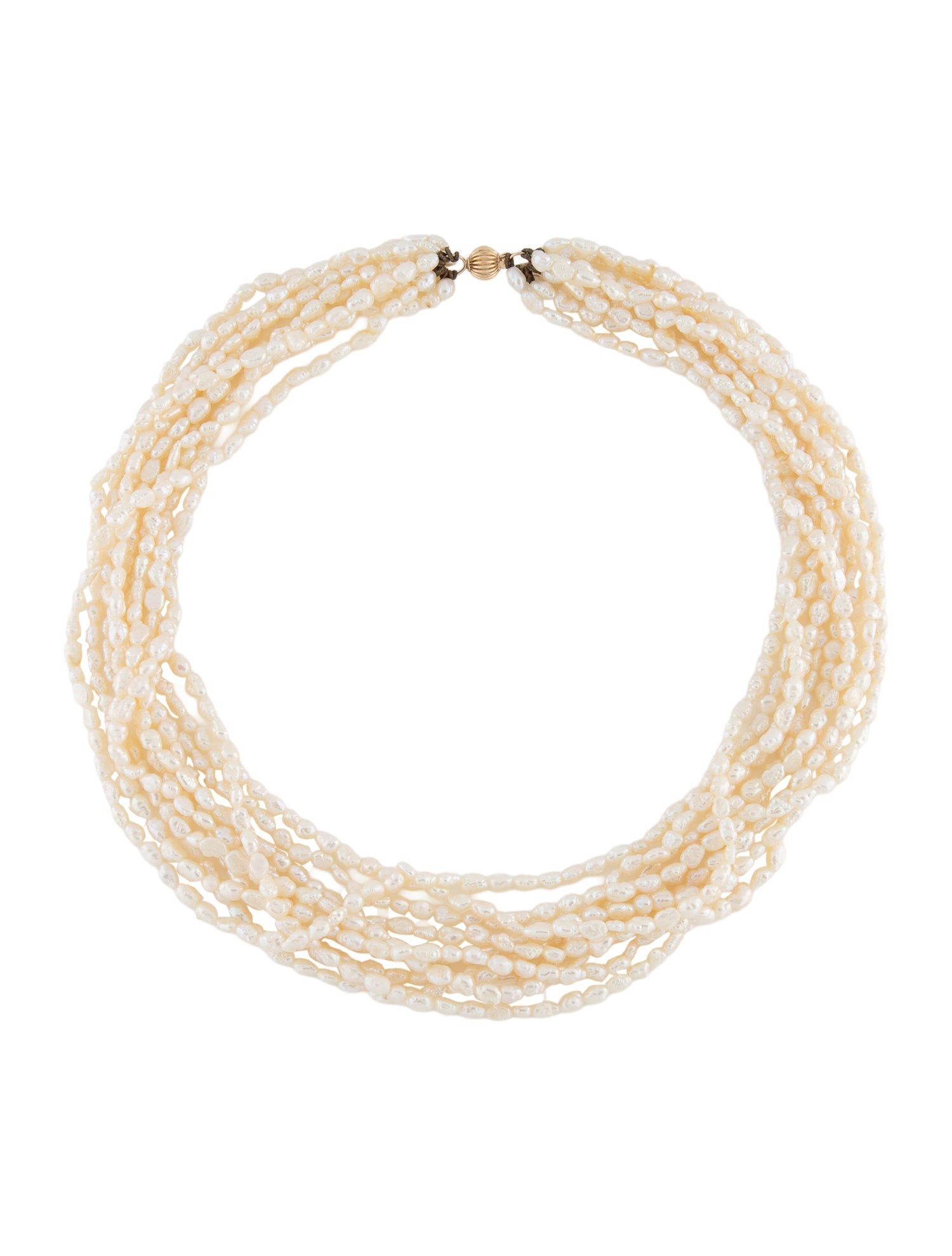 Necklace 14K Multi Strand Pearl