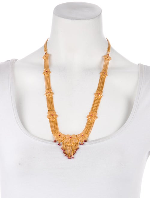 Necklace 22K Ruby Station Necklace