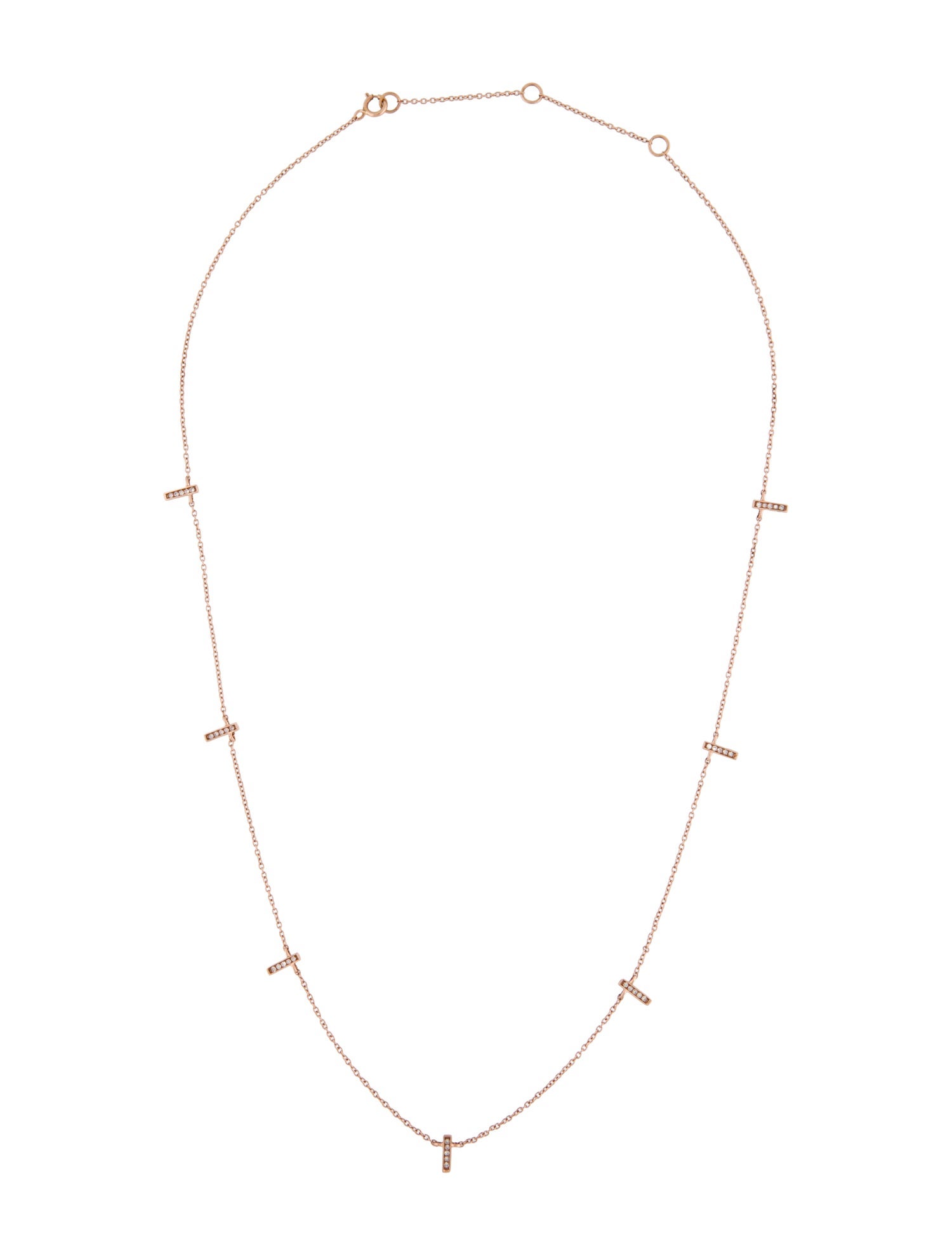 Necklace 14K Diamond Bar Station