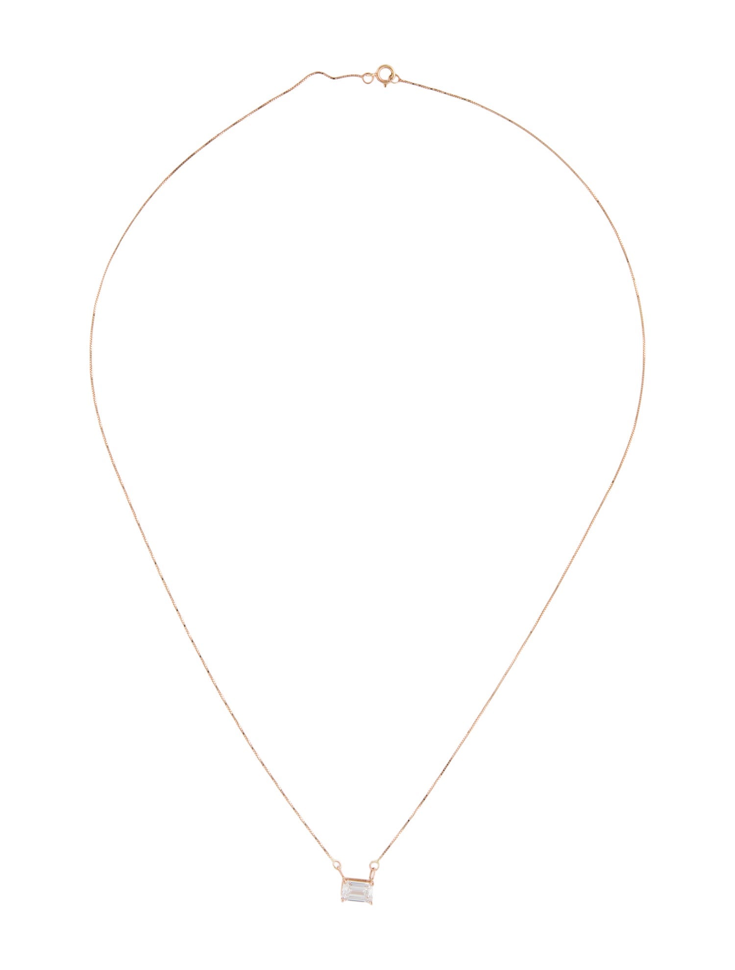 Necklace 14K 1.06ct Lab-Grown Diamond Pendant Necklace