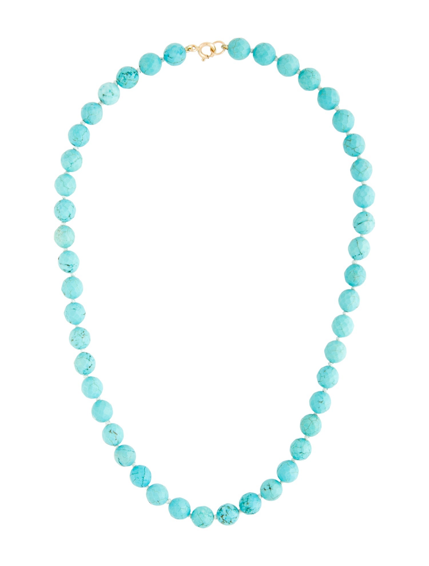 Necklace 14k Dyed Magnesite Beaded Necklace