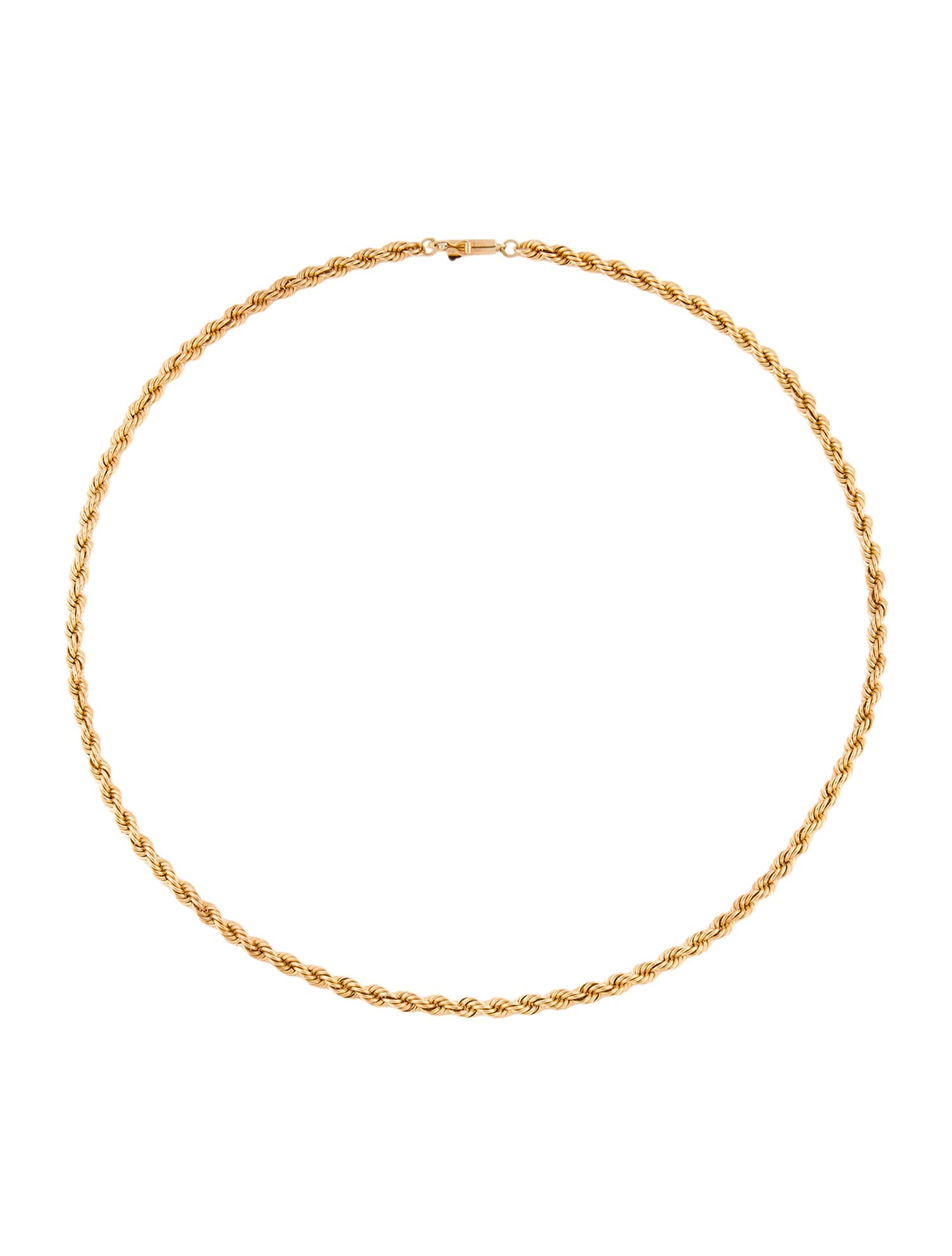 Necklace 14K Twisted Rope Chain Necklace