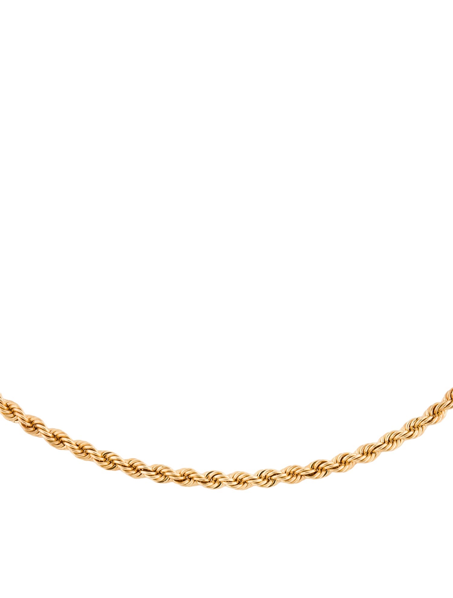 Necklace 14K Twisted Rope Chain Necklace