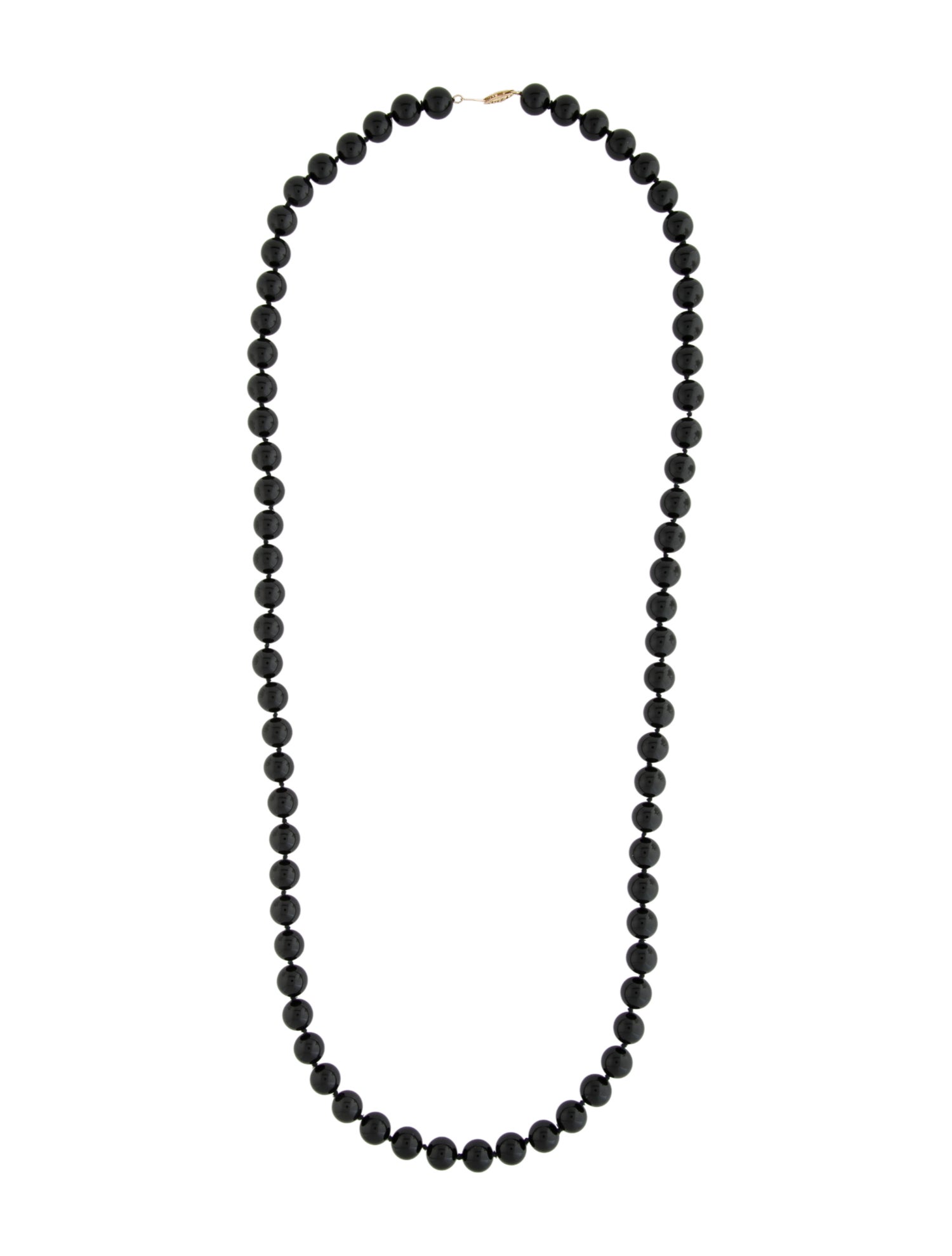 Necklace 14K Onyx Beaded Necklace