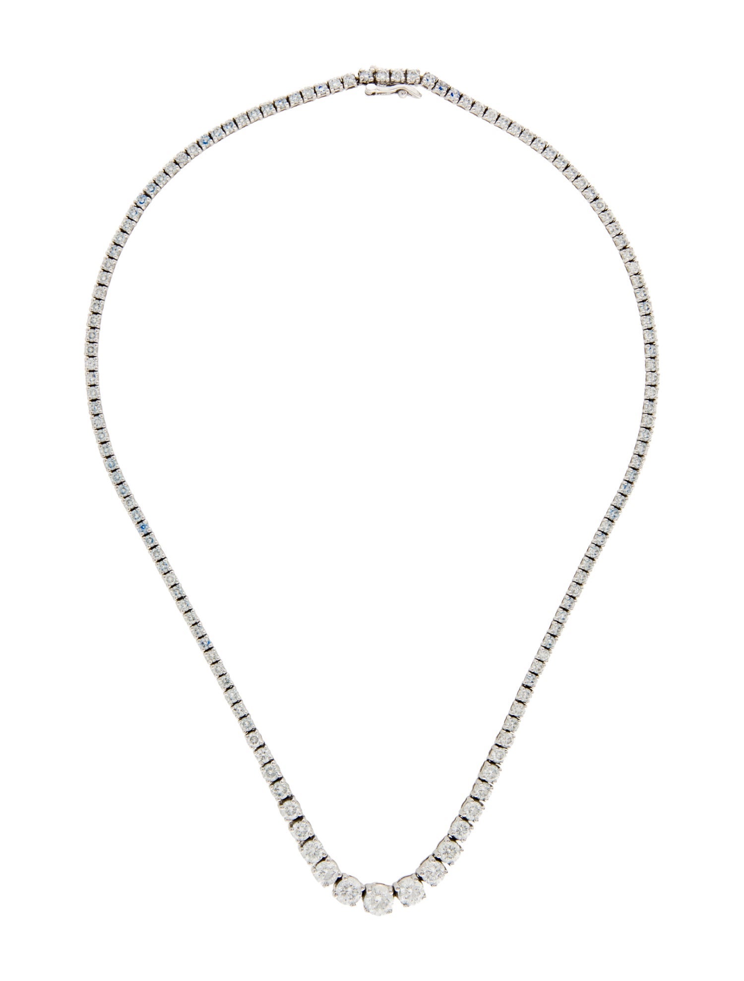 Necklace 14K 9.28ctw Diamond Graduated Tennis Necklace