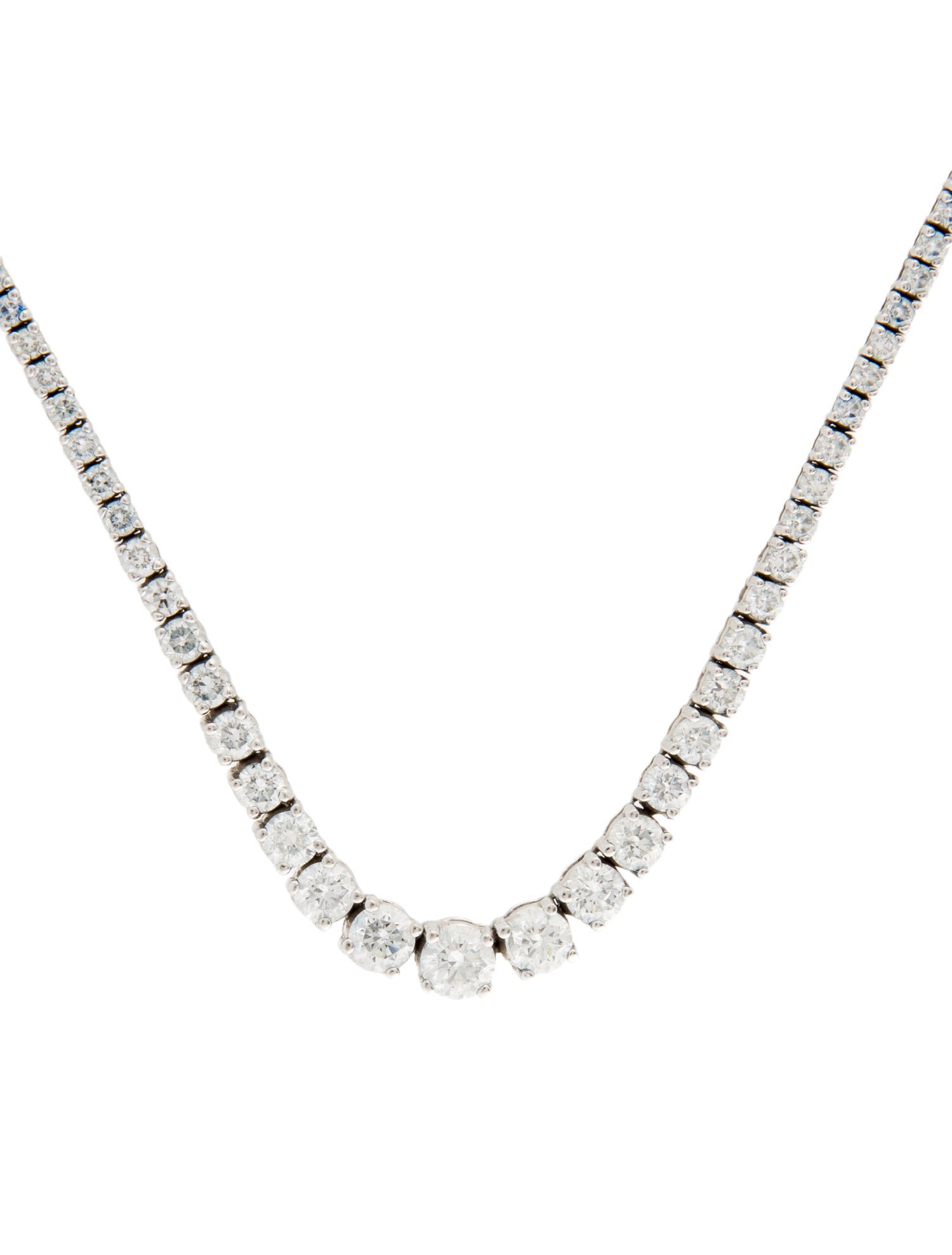 Necklace 14K 9.28ctw Diamond Graduated Tennis Necklace