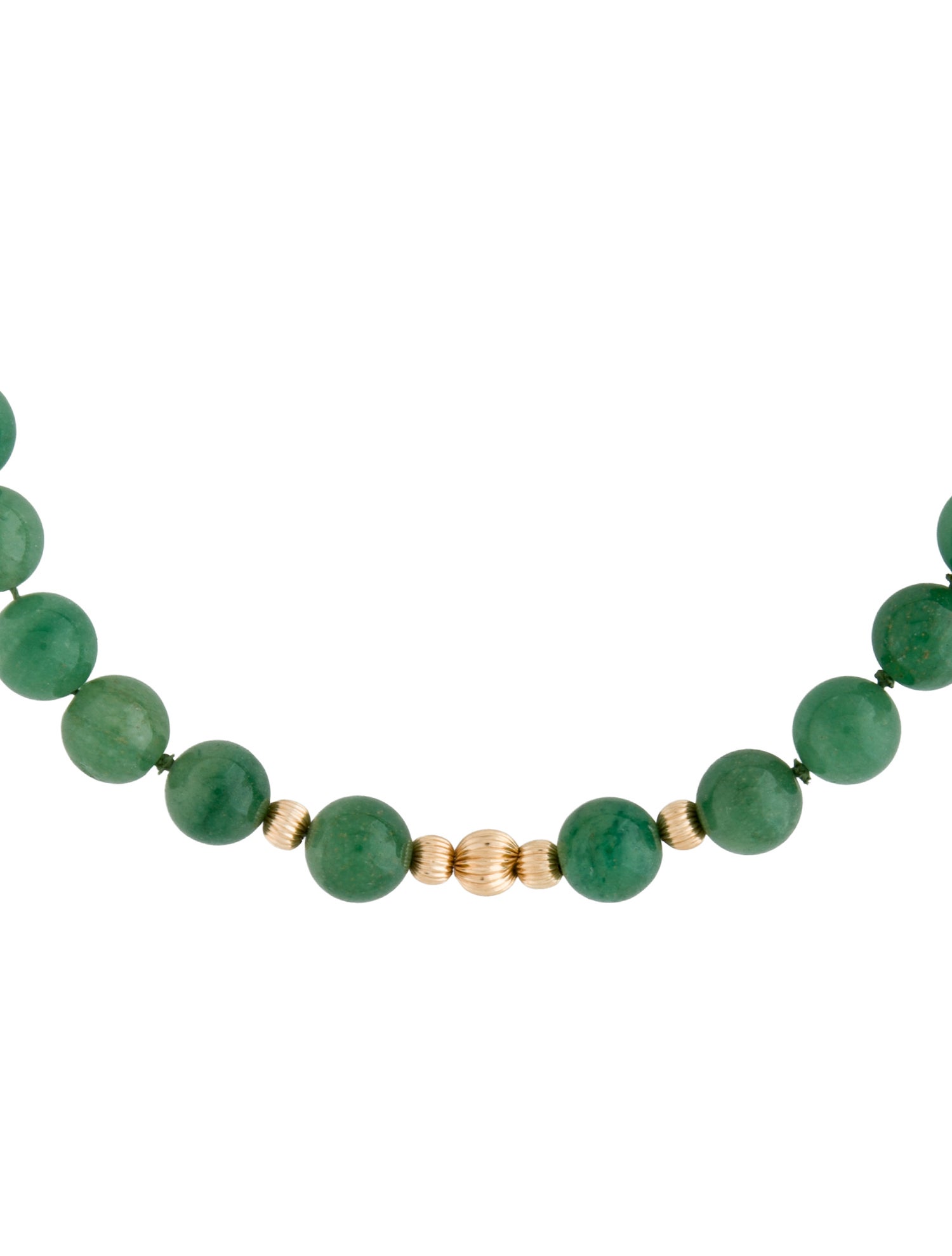 Necklace 14K Aventurine Quartz Bead Strand